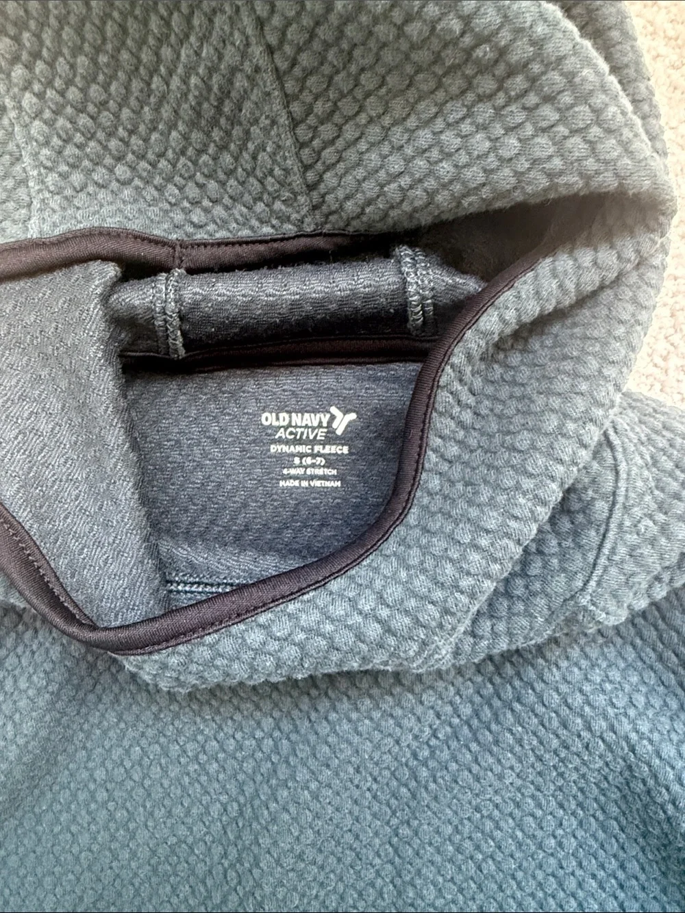 Old Navy Dark Green Textured Hoodie Sweatshirt